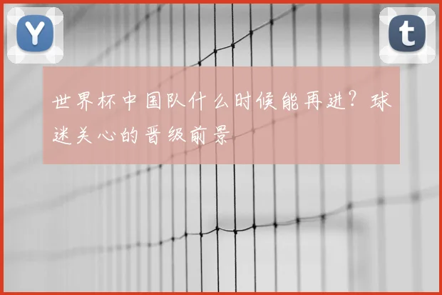 世界杯中国队什么时候能再进？球迷关心的晋级前景
